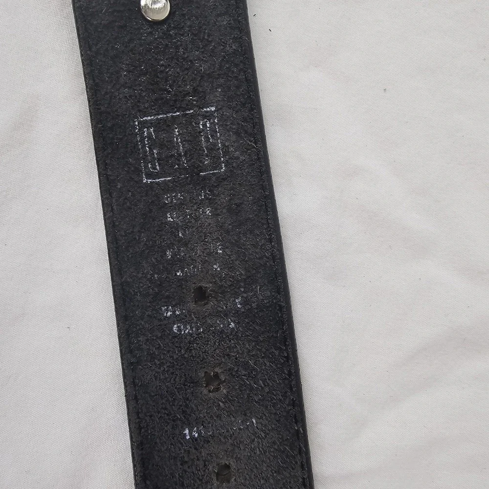 Gap Womens Belt S Black Leather Silver Panel Boho Gladiator Celtic Square Metal